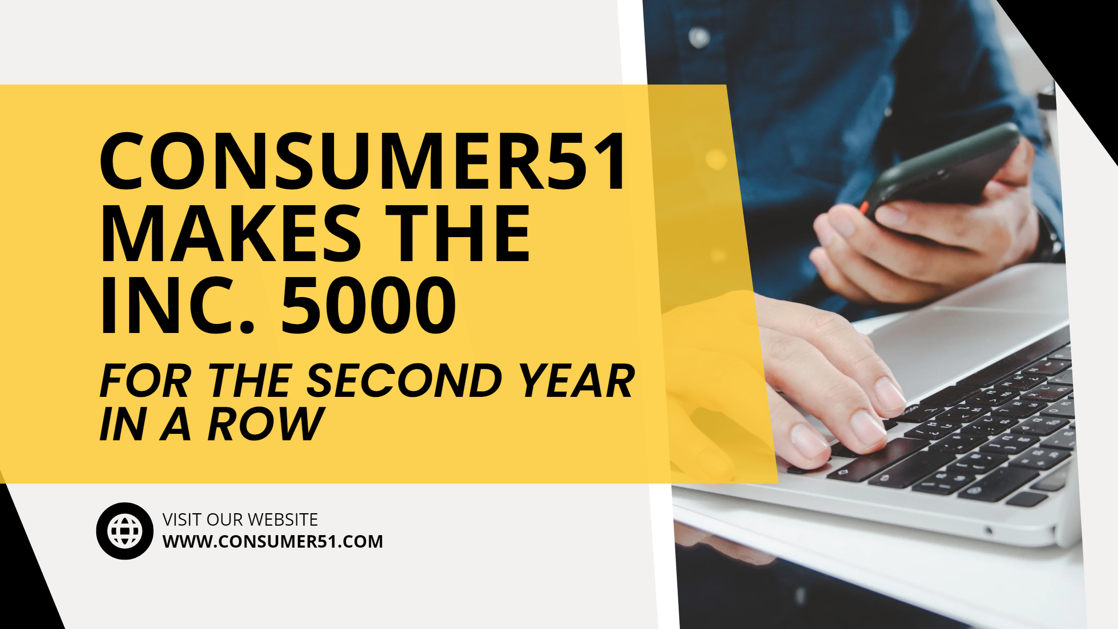 For the Second Time, Consumer51 Makes the Inc. 5000 at No. 4004 in 2024, With Three-Year Revenue Growth of 113%