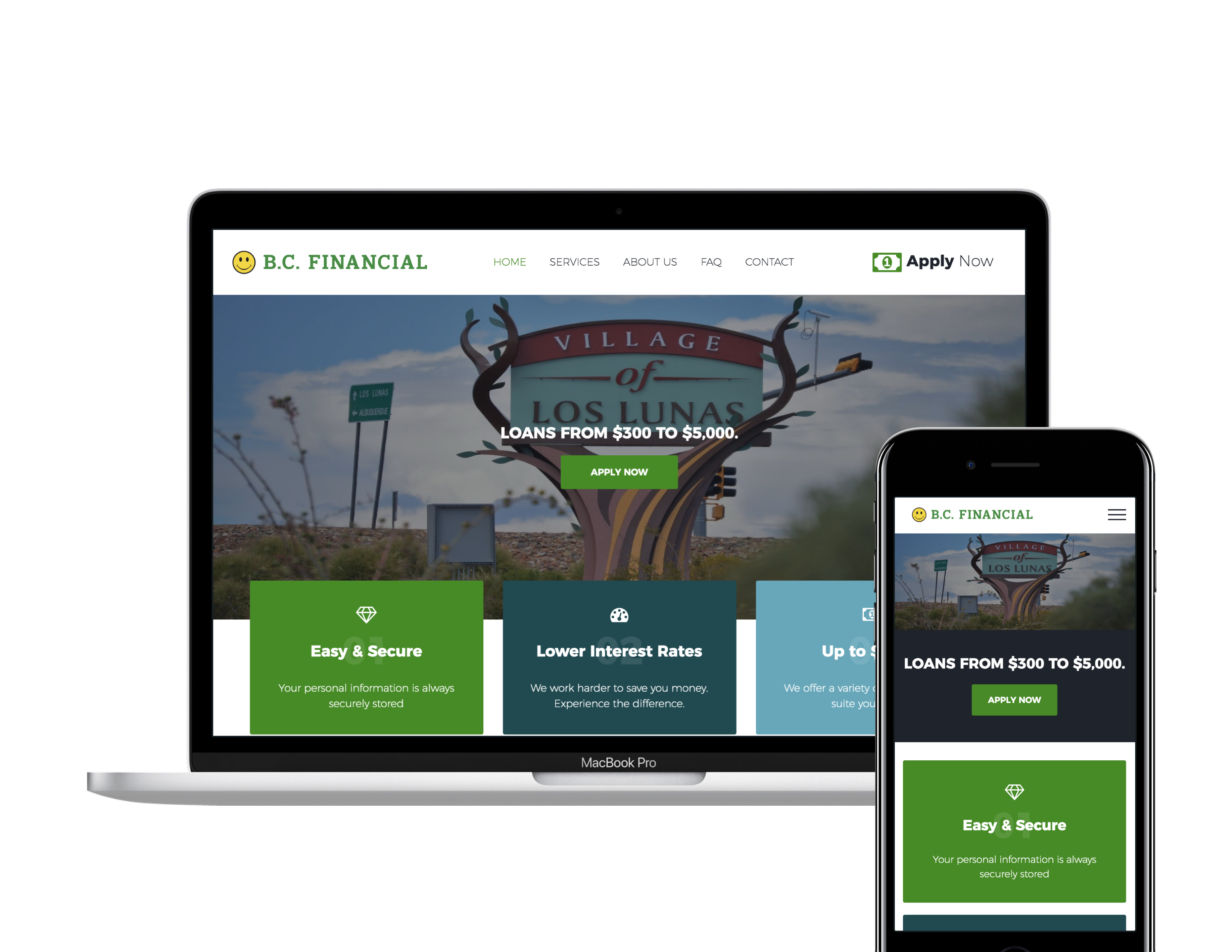 Responsive new site for BC Financial in New Mexico